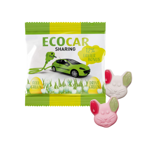 Katjes Grün-Ohr Hase- inkl. Layoutservice (Siehe Beschreibung)